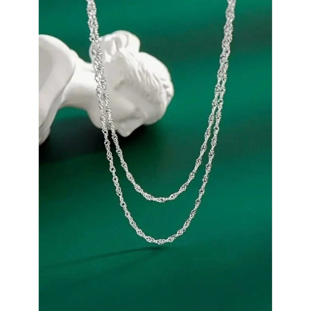 S925 22” Silver Chain Necklace